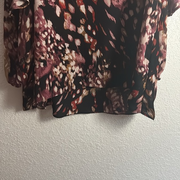 Cato Black and Pink Sleeveless Ruffled Blouse - Picture 4 of 4